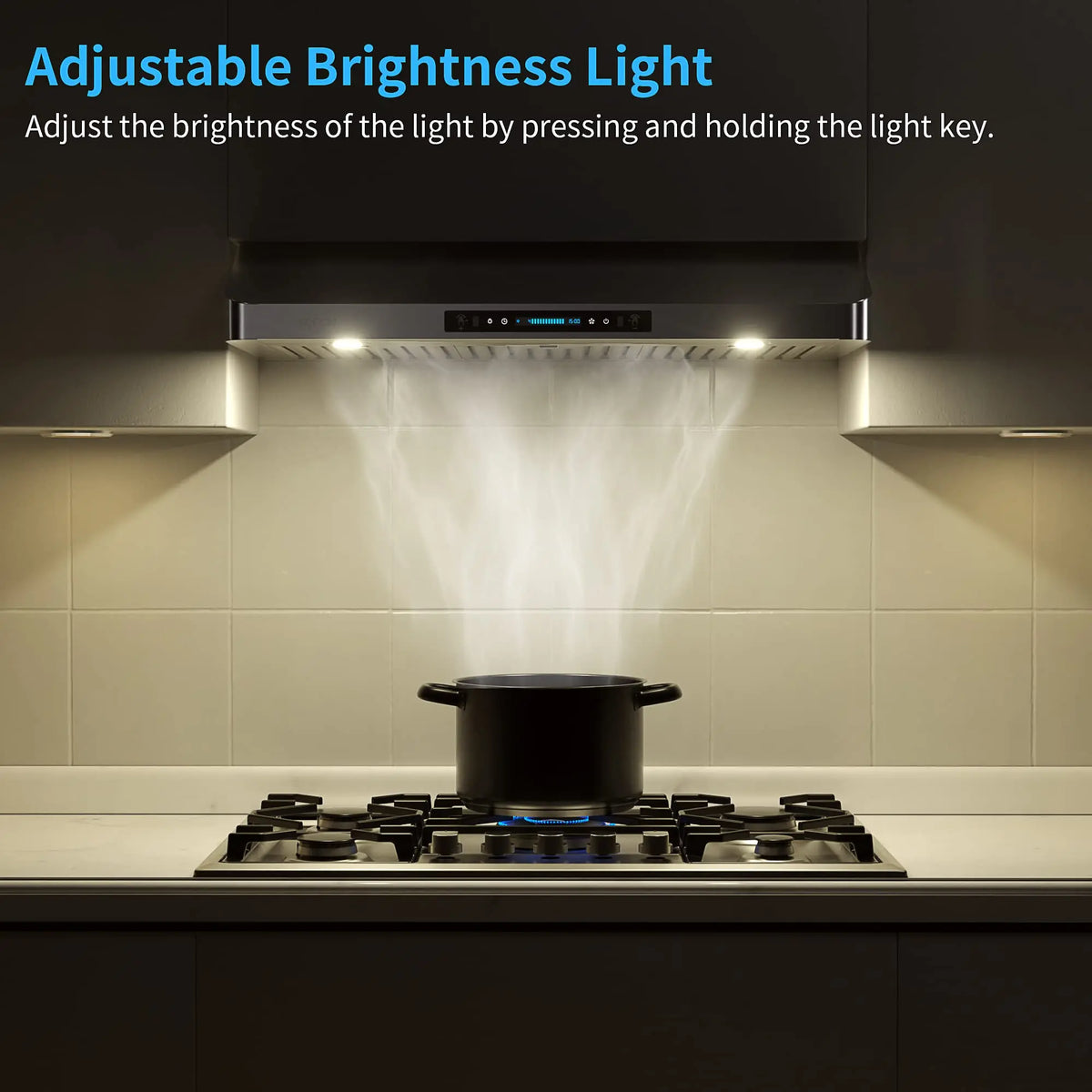 IKTCH Under Cabinet Range Hood with 900-CFM, 4 Speed Gesture Sensing&T