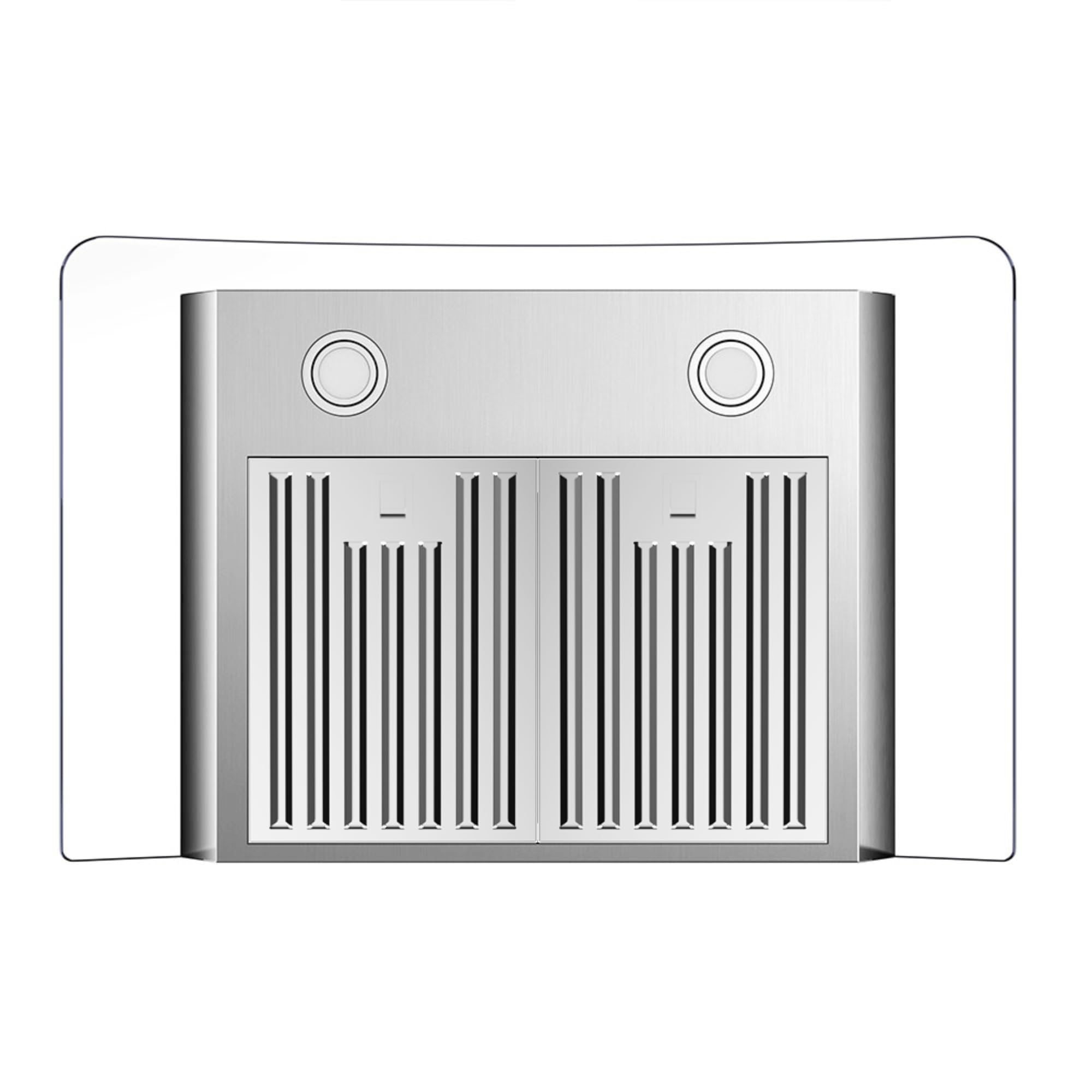 IKTCH Wall Mount Range Hood Tempered Glass 900 CFM, Ducted Kitchen Vent Hood Stainless Steel, 4-Speed Gesture, Touch & Remote Control, with 2 Baffle Filters and LED Lights IKP03